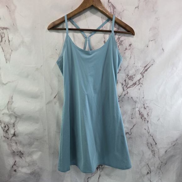 Outdoor Voices Womens XS Tank Light Blue Mini Seamless Exercise Active Spaghetti - Picture 1 of 11